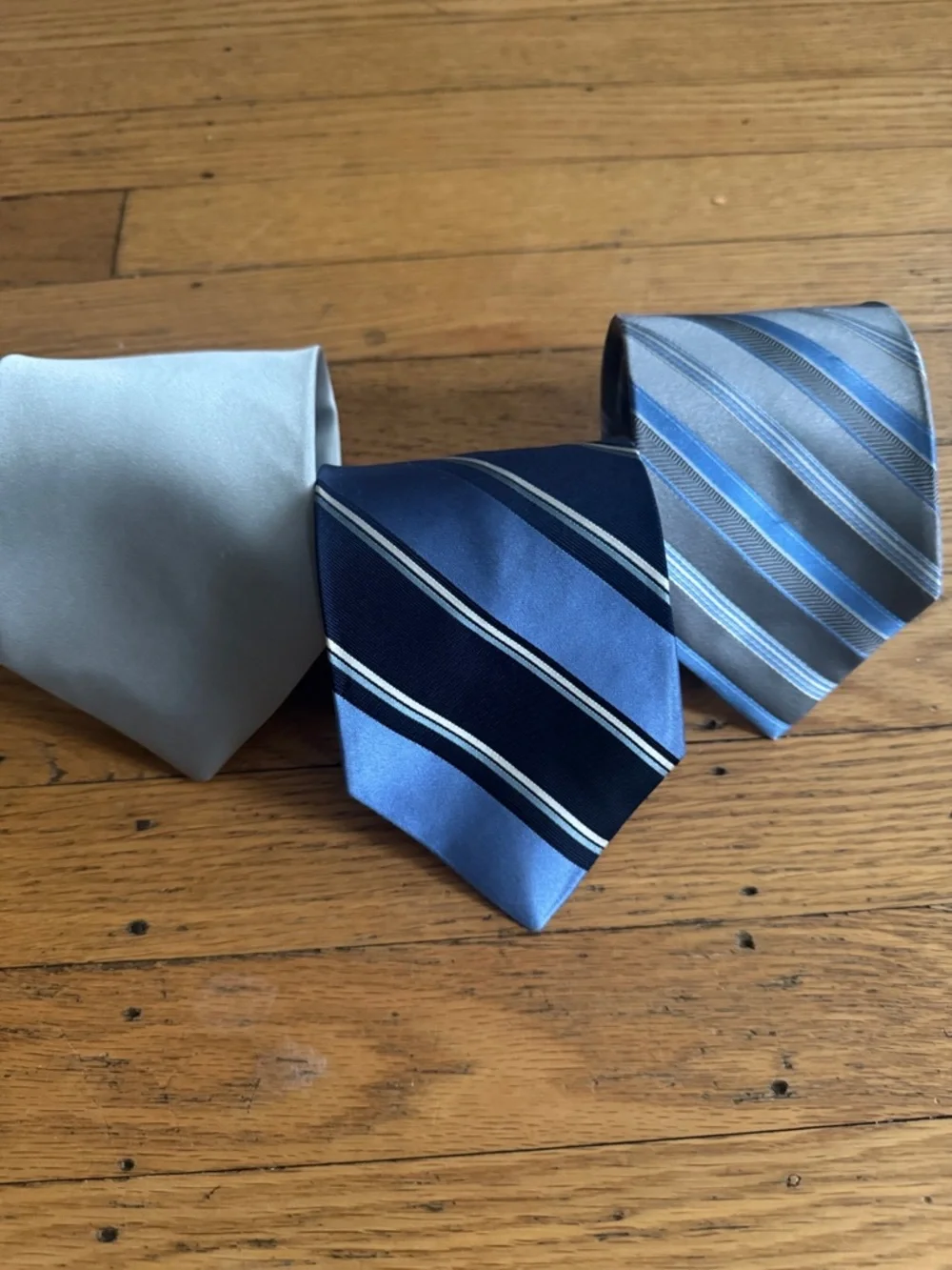 Men’s Classic Silk Tie Set (blue and gray)